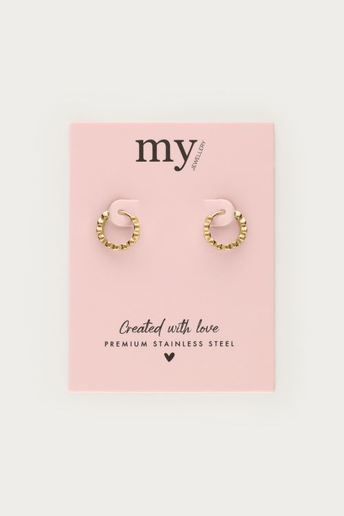 Small hoop earrings with hearts | My Jewellery