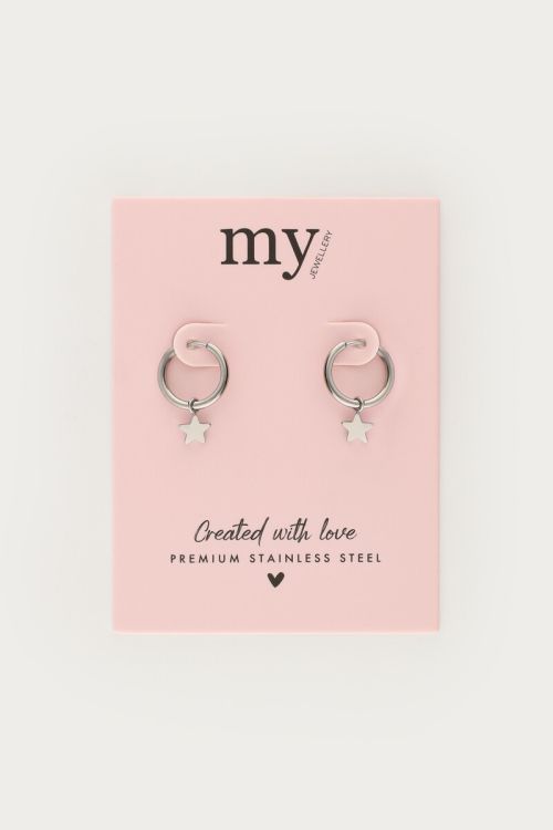Small hoop earrings with star charm | My Jewellery
