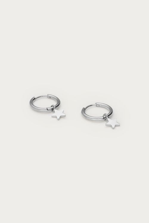 Small hoop earrings with star charm | My Jewellery