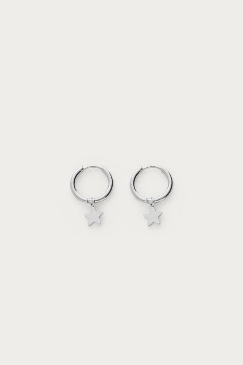 Small hoop earrings with star charm | My Jewellery