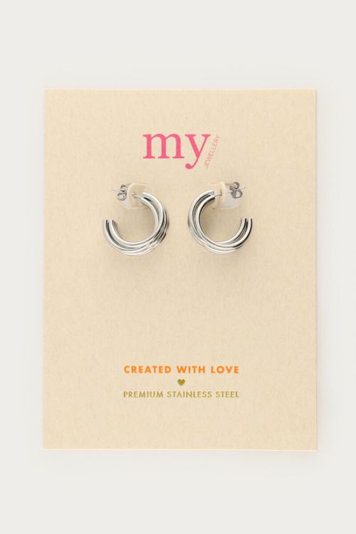 Earrings with multi rows small