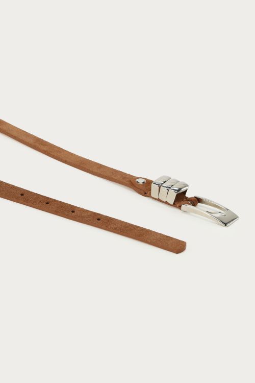 Small suede cognac belt | My Jewellery