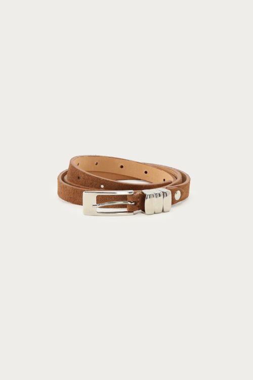 Small suede cognac belt | My Jewellery