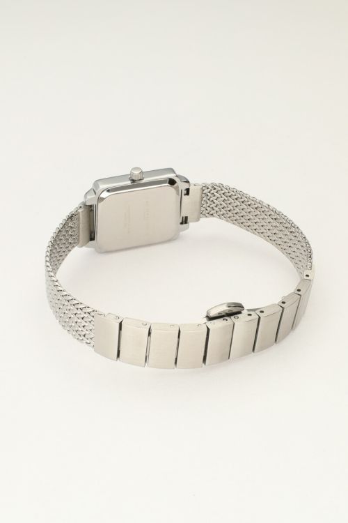 Square watch with braided chain strap | My Jewellery