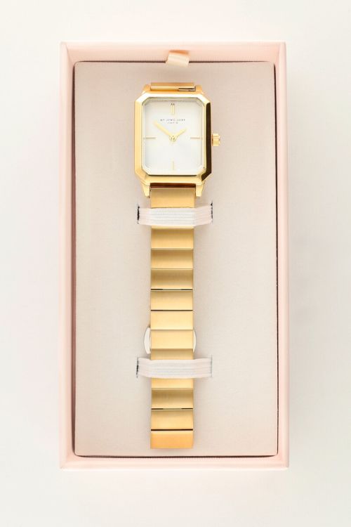 Square watch with wide horizontal links | My Jewellery