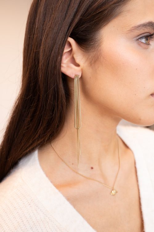 Starry drop earrings with long cords | My Jewellery
