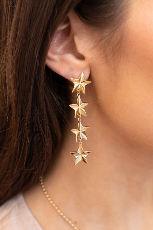 Starry drop earrings with stars