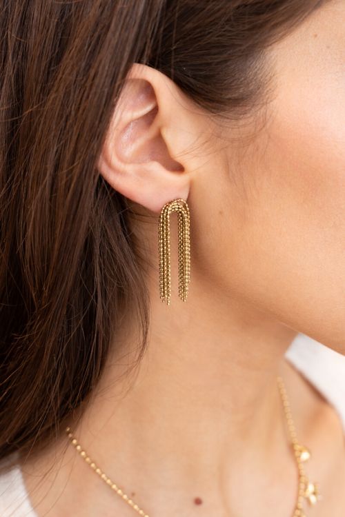 Starry earrings with cords