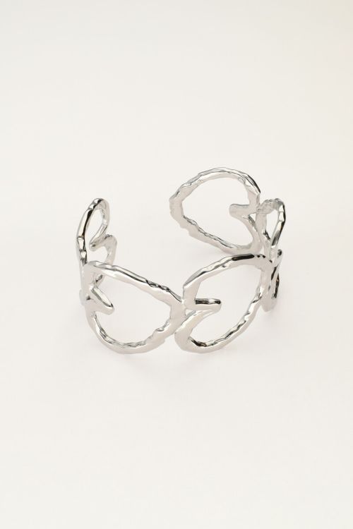 Statement bangle with open hearts | My Jewellery