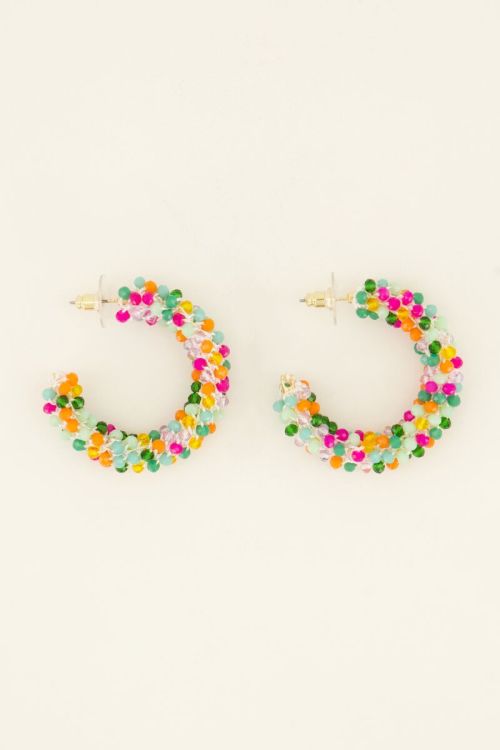 Statement cirkel oorbellen met steentjes  | My Jewellery