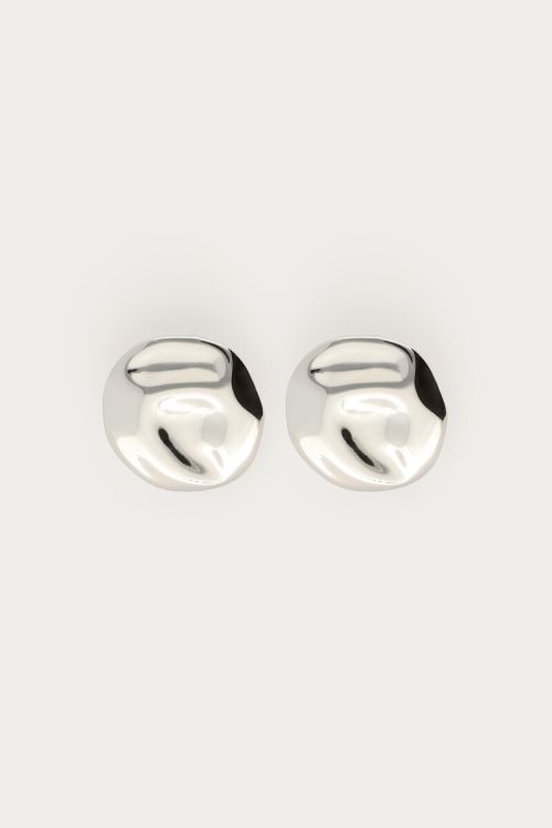 Statement earrings round button | My Jewellery