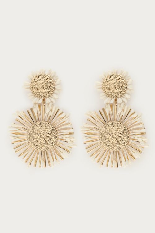 Statement drop earrings with sun flowers | My Jewellery