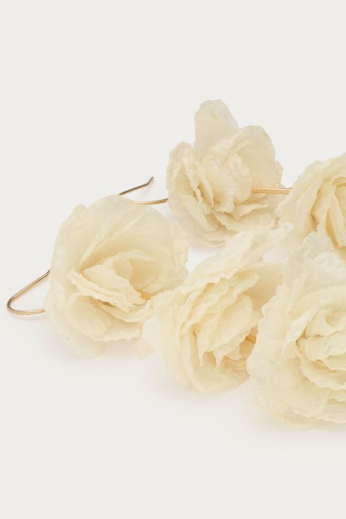 Statement earring with three flowers | My Jewellery