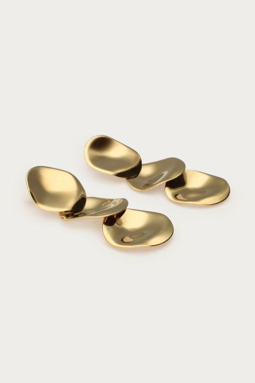 Statement earrings three round buttons | My Jewellery