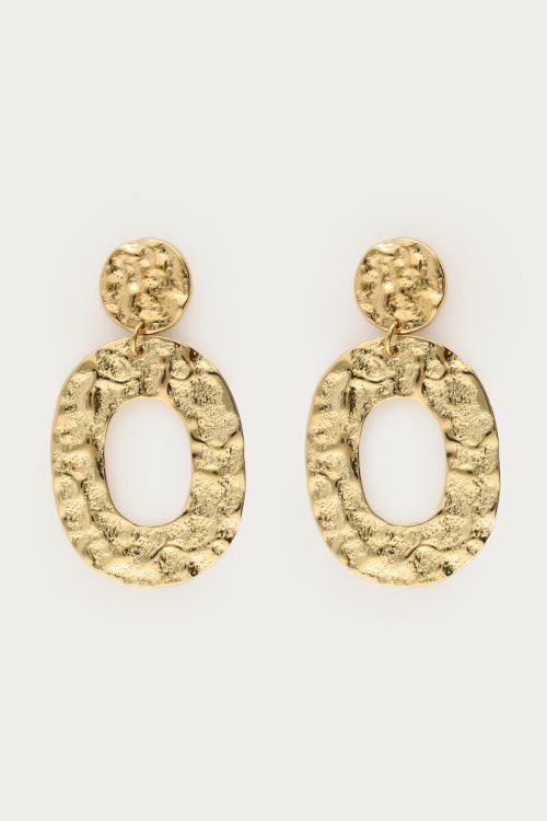 Statement earrings coin & large oval | My Jewellery