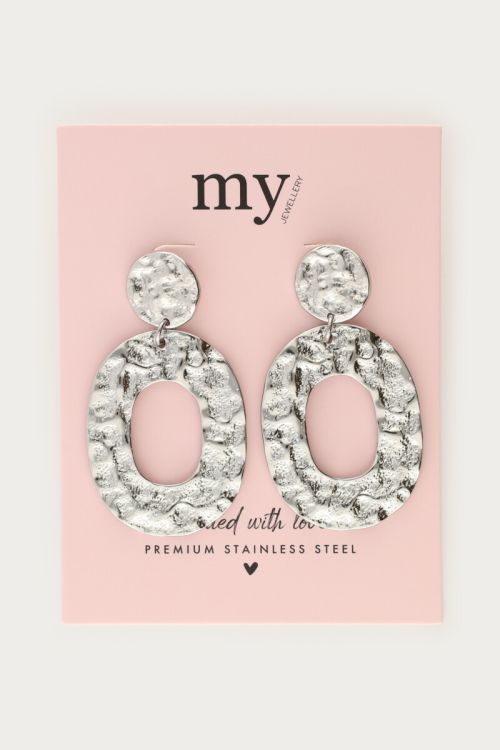 Statement earrings coin & large oval | My Jewellery
