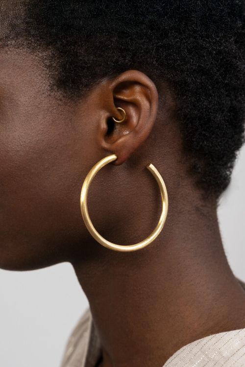 Statement earrings medium matte textured | My Jewellery