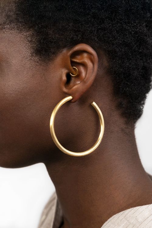 Statement earrings medium matte textured | My Jewellery