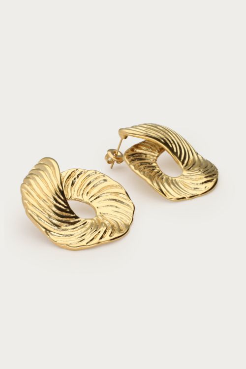Statement earrings striped swirl | My Jewellery