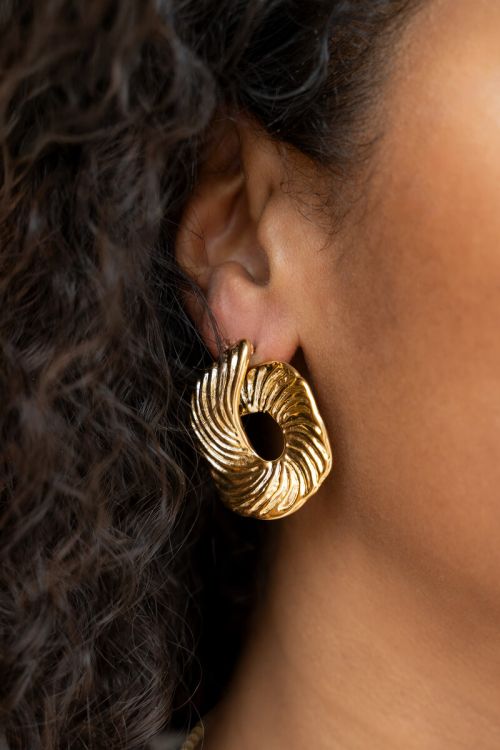 Statement earrings striped swirl | My Jewellery