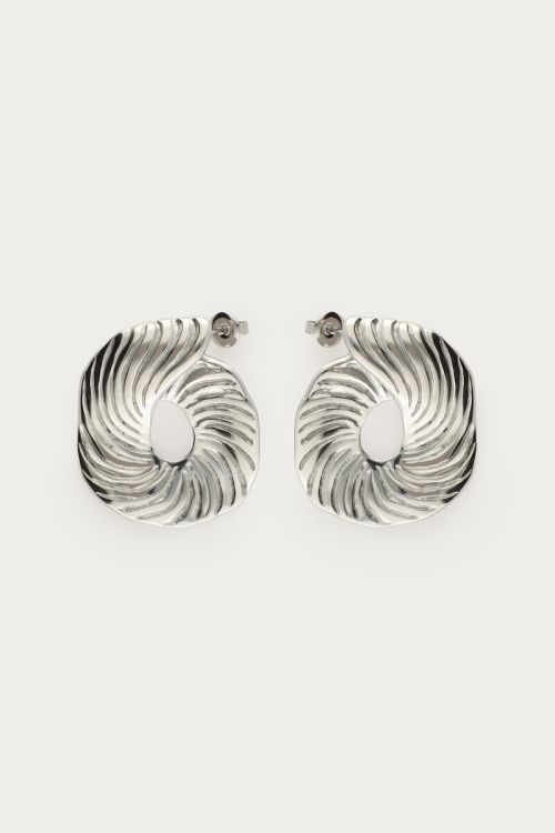 Statement earrings striped swirl | My Jewellery