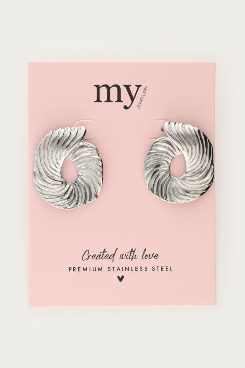 Statement earrings striped swirl | My Jewellery
