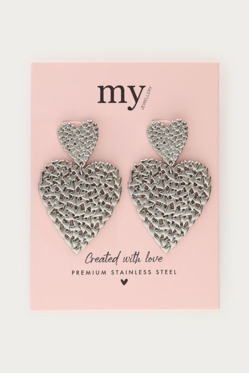 Statement earrings with hearts  | My Jewellery