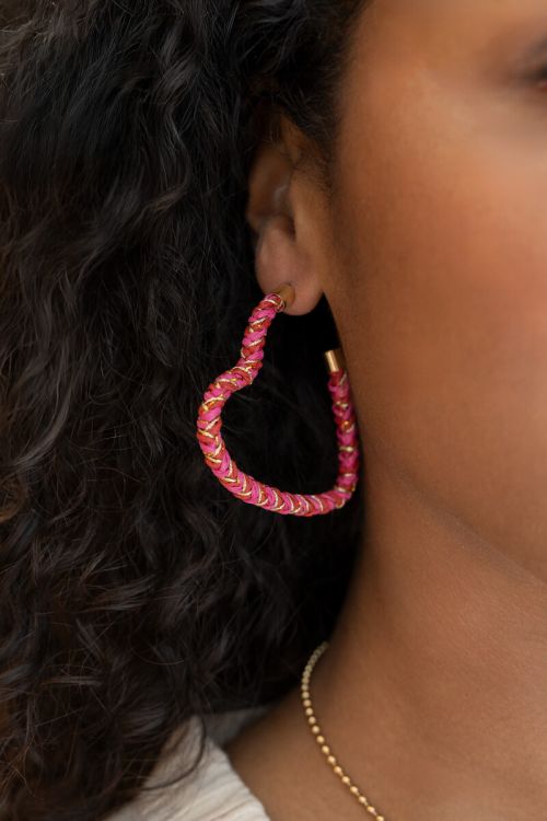 Statement earrings large open heart  | My Jewellery