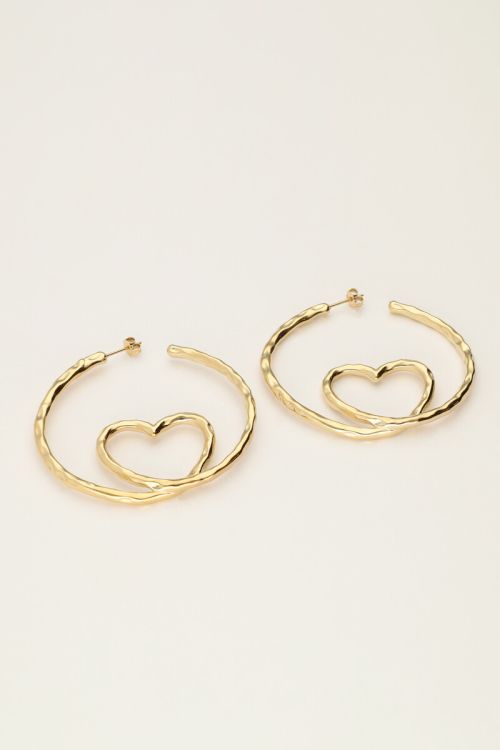 Statement earrings with heart | My Jewellery