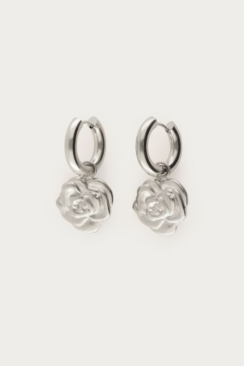 Statement earrings with rose | My Jewellery
