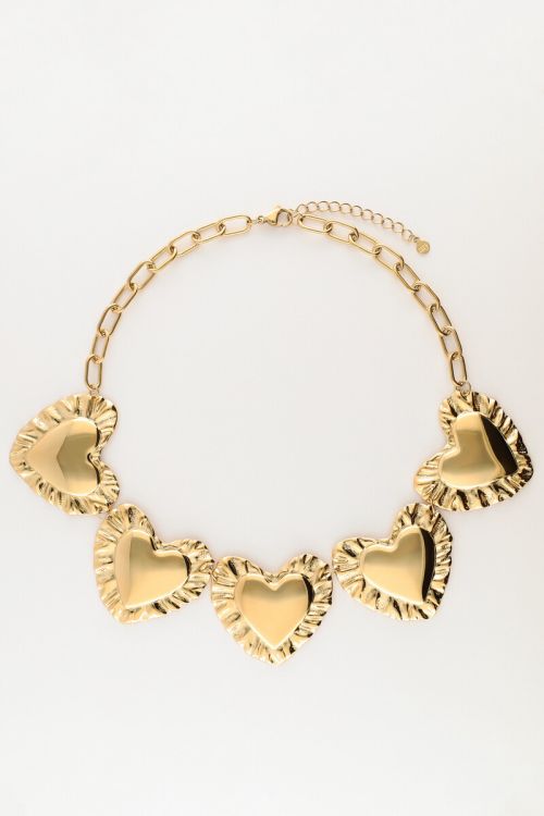 Statement necklace with five hearts | My Jewellery