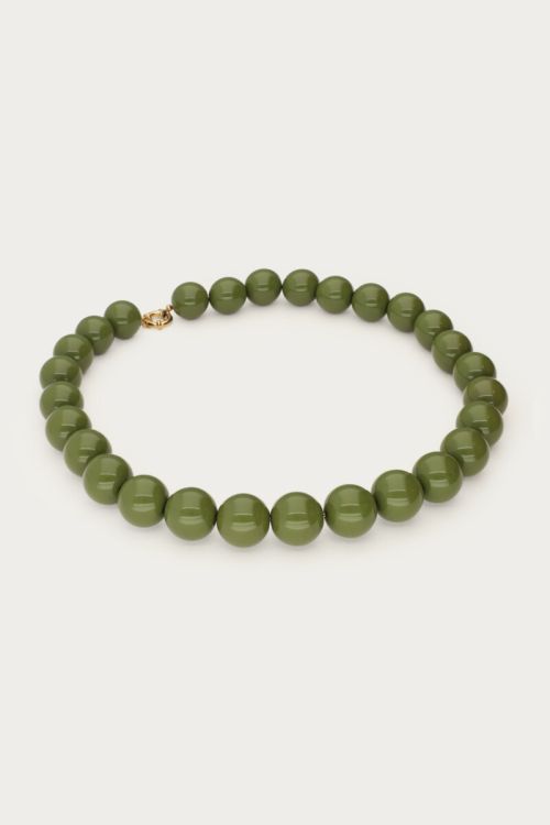 Statement necklace with green beads | My Jewellery