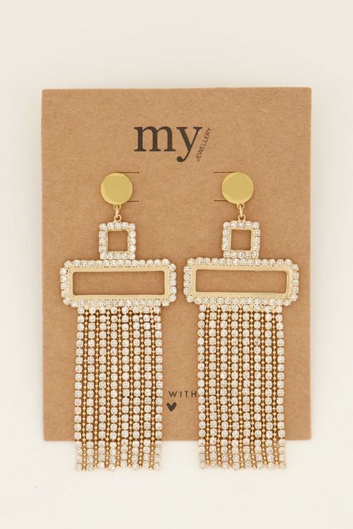 Statement oorhangers met strass stenen | My Jewellery