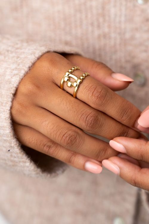 Statement ring crossed