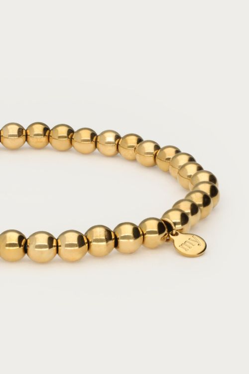 Bracelet élastique à perles en acier