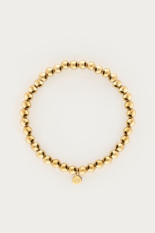 Stretch-Armband mit Stahlperlen