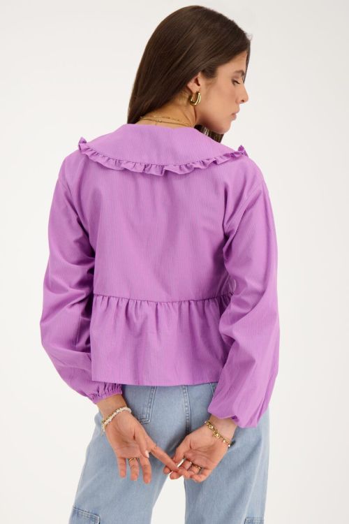Striped purple blouse with bows  | My Jewellery