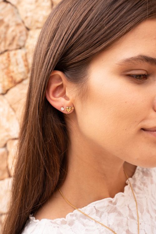 Boucles d'oreilles puces cupidon 