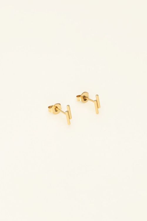Classic studs with double bars | My Jewellery