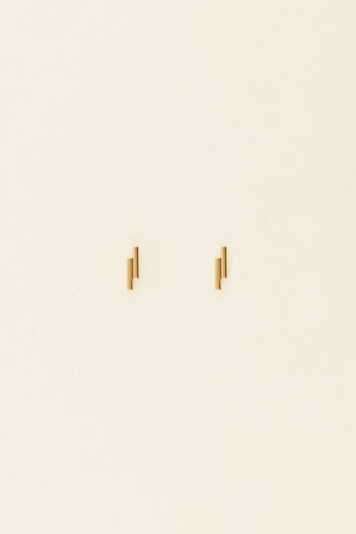 Classic studs with double bars | My Jewellery