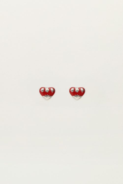 Studs red mini heart | My Jewellery
