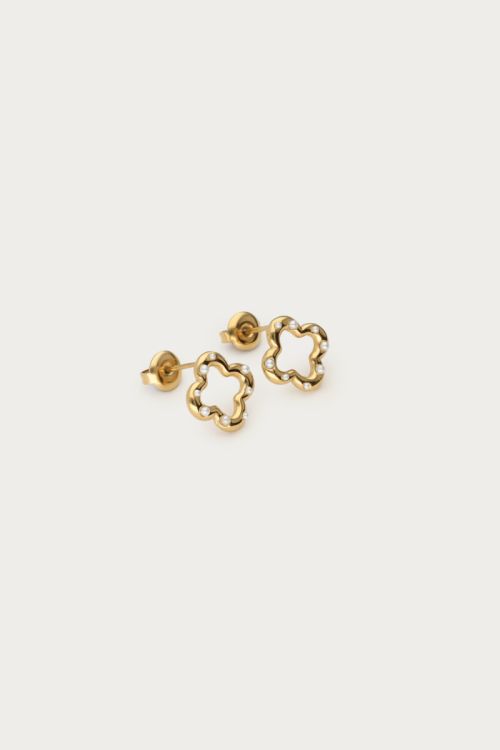 Studs with clover and imitation pearls | My Jewellery