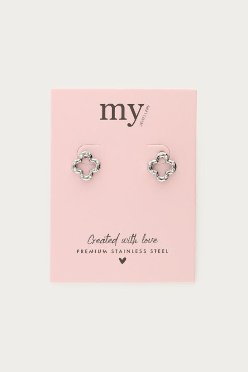 Studs with clover and imitation pearls | My Jewellery