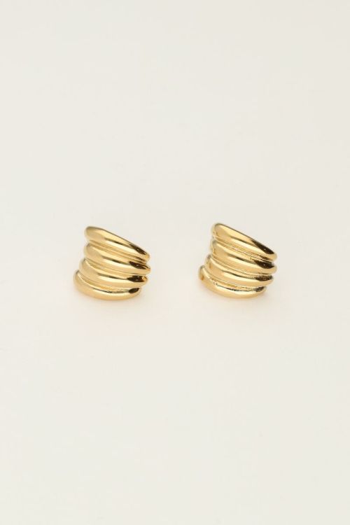 Boucles d'oreilles puces maxi à quatres lignes