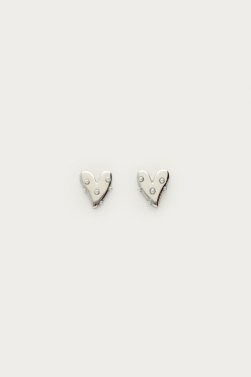 Studs with heart & faux pearls | My Jewellery