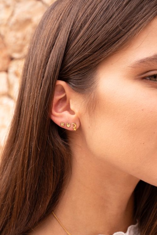 Studs with mini moon and star | My Jewellery