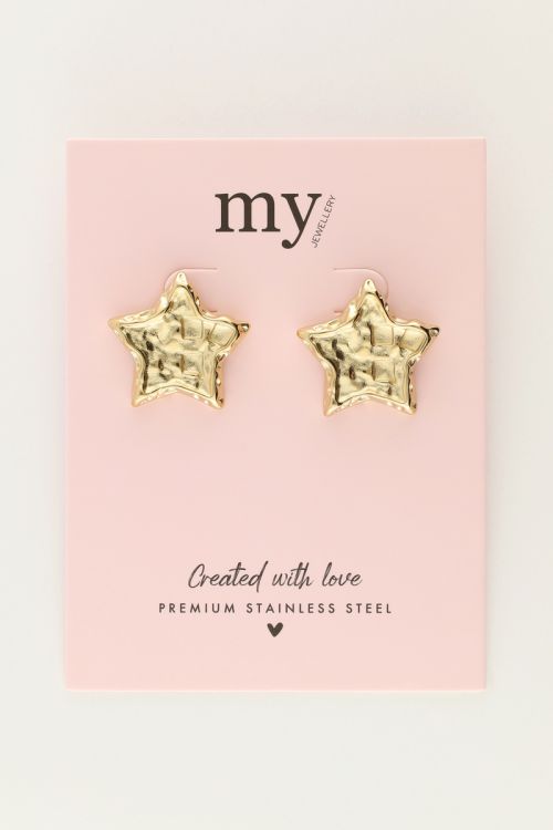 Studs with star "hammered" | My Jewellery