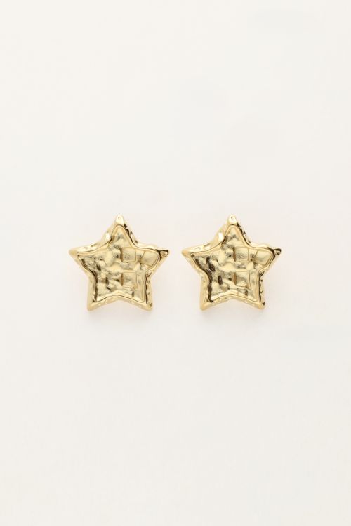 Studs with star "hammered" | My Jewellery