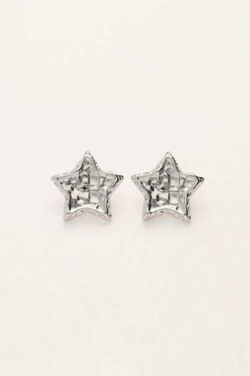 Studs with star "hammered" | My Jewellery