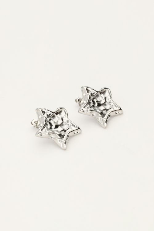 Studs with star "hammered" | My Jewellery